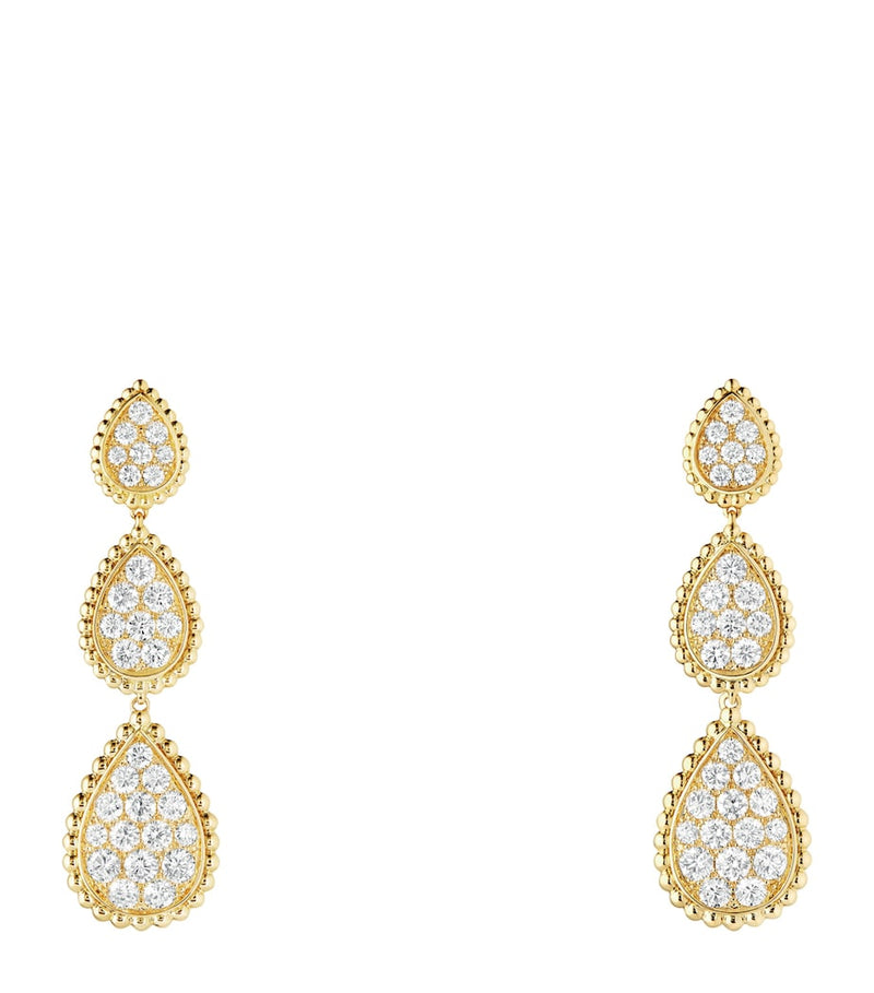 Boucheron yellow gold Serpent Bohème pendant earrings, imported from the UK