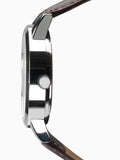 Brown watch leather strap blue dial 40mm case, imported from the UK
