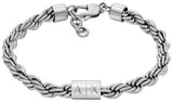 Armani Exchange men's silver chain bracelet (British brand)