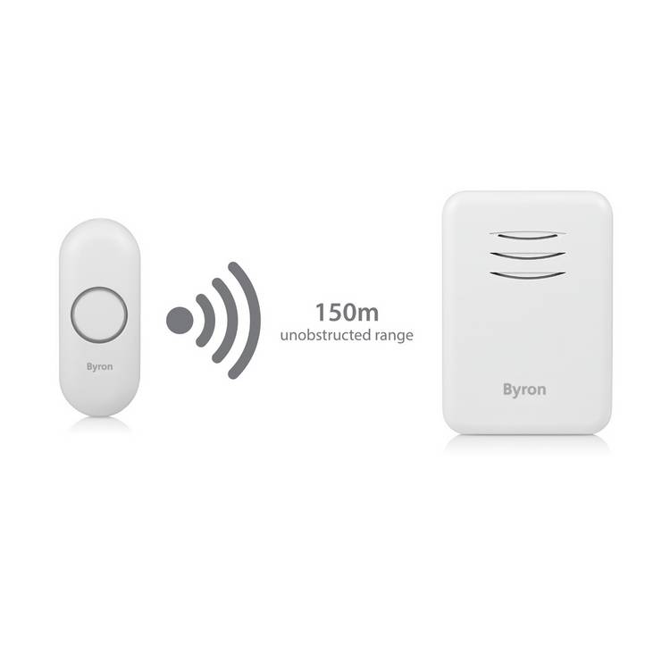 Byron plug-thru doorbell 150m range, UK version