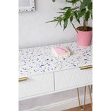 D-C-Fix Terrazzo Blue self-adhesive vinyl film, imported from the UK