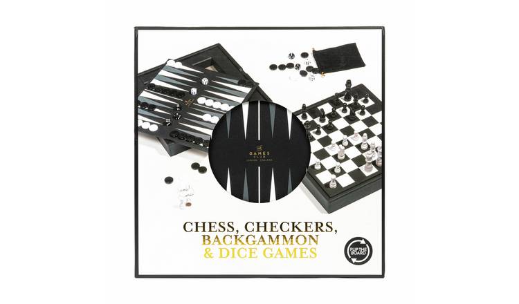 Professor Puzzle chess checkers backgammon game set - British product