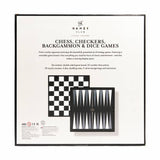 Professor Puzzle chess checkers backgammon game set - British product