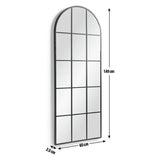 Habitat black full length arch wall mirror 140x65cm, UK version
