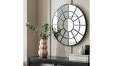 Argos Habitat Black Windowpane Round Wall Mirror - 60cm- Buy online at McGrocer