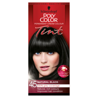 Schwarzkopf Poly Color Tint hair colour 45 Natural Black, UK version