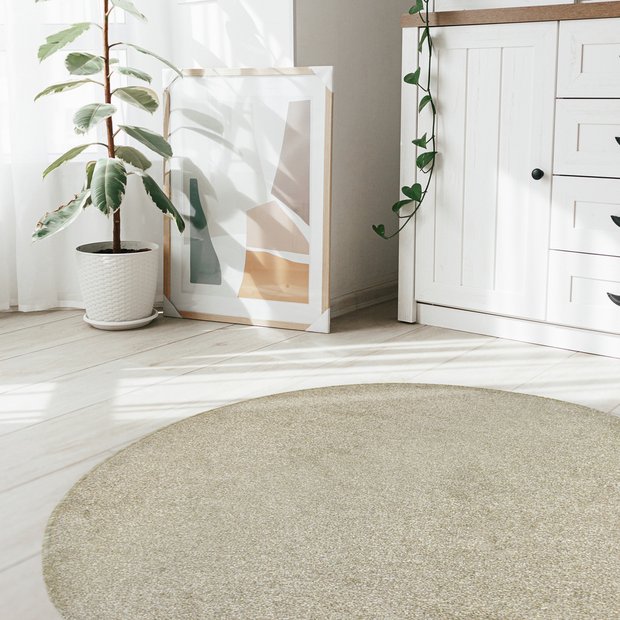 Homemaker round rug Plain Natural 133cm, UK version