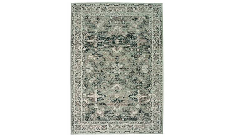 Homemaker sage green short pile rug 120x170cm, UK version
