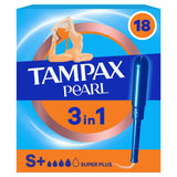 Tampax Pearl Super Plus Tampons With Applicator 18 Count