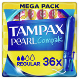 Tampax Pearl Compak Regular tampons x36 (British brand)
