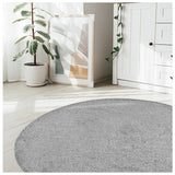 Relay round grey rug 133cm - British product