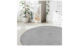 Argos Relay Plain Round Grey Short Pile Rug - 133cm- Buy online at McGrocer