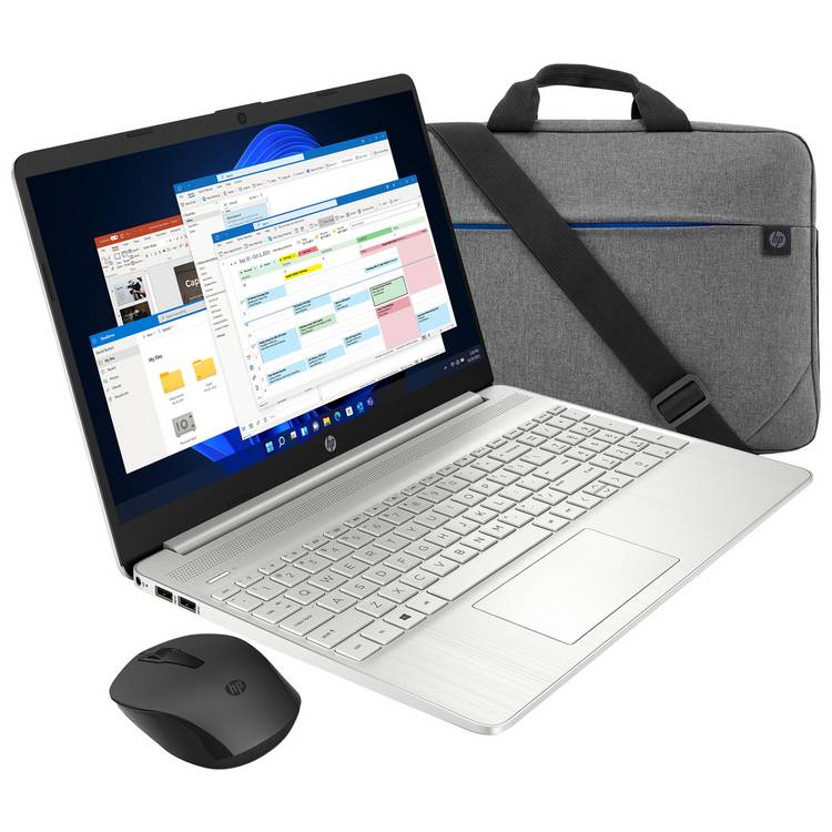 HP 15s laptop Intel Core i3 128GB SSD silver, UK version
