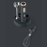 Salter grey cordless hand blender with stainless steel blades, imported from the UK