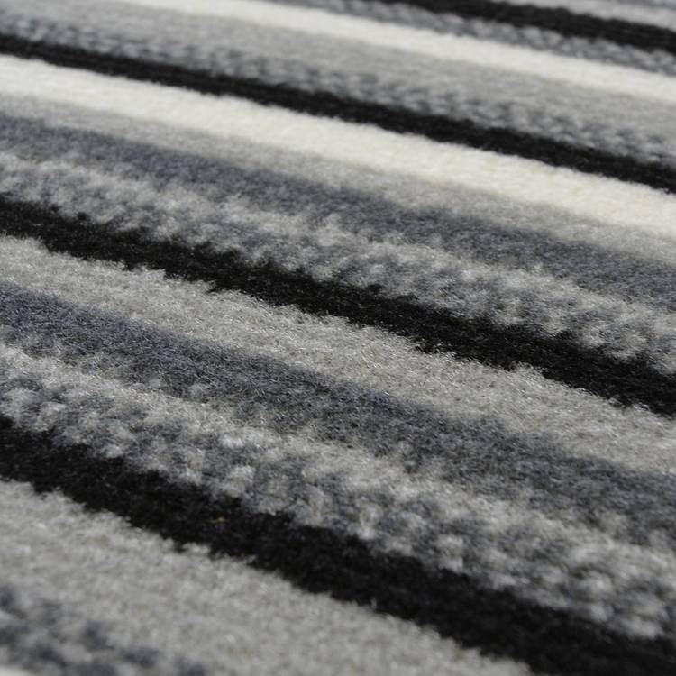 Homemaker grey striped cut pile rug 120x160cm (British brand)