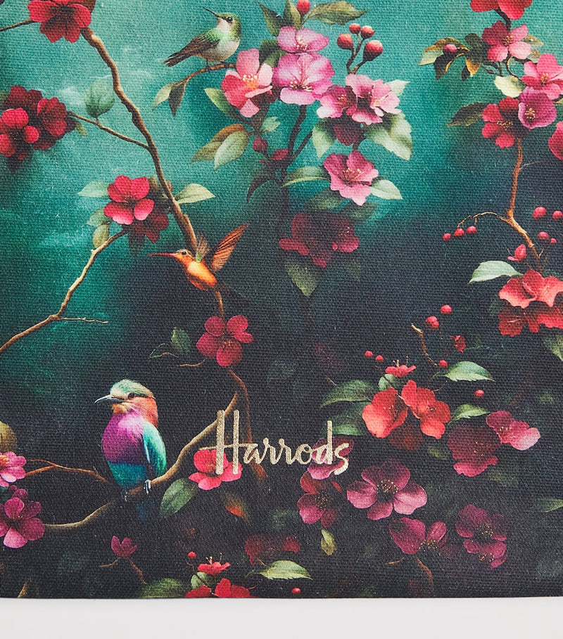 Harrods Small Exotics tote bag tropical Colombian design cotton - British product
