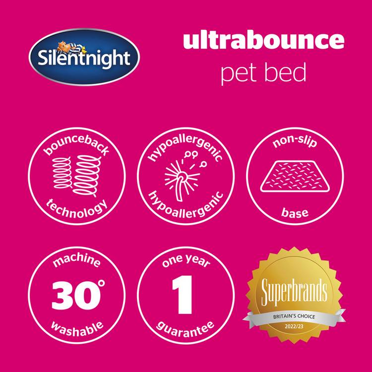 Silentnight Ultrabounce dog bed medium, imported from the UK
