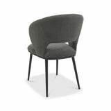 Bentley Designs Luca grey fabric dining chair 2-pack, UK version