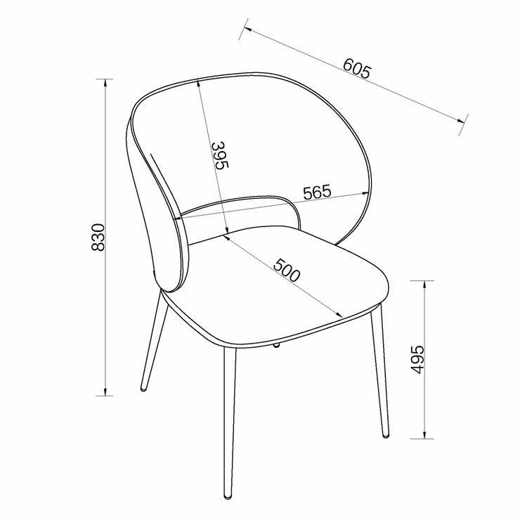 Bentley Designs Luca green fabric dining chair 2 pack (British brand)