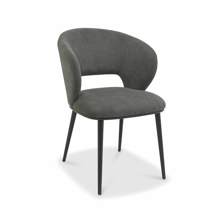 Bentley Designs Luca grey fabric dining chair 2-pack, UK version