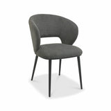 Bentley Designs Luca grey fabric dining chair 2-pack, UK version