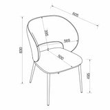 Bentley Designs Luca green fabric dining chair 2 pack (British brand)