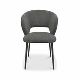 Bentley Designs Luca grey fabric dining chair 2-pack, UK version