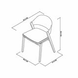 Bentley Designs Vega chair light oak beige leather 2 pack, UK version