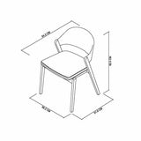 Bentley Designs Vega chair light oak beige leather 2 pack, UK version
