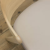 Bentley Designs Vega chair light oak beige leather 2 pack, UK version