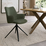 Bentley Designs Rowan green fabric dining chair (British brand)