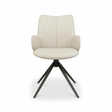 Bentley Designs Rowan beige faux leather dining chair - British product