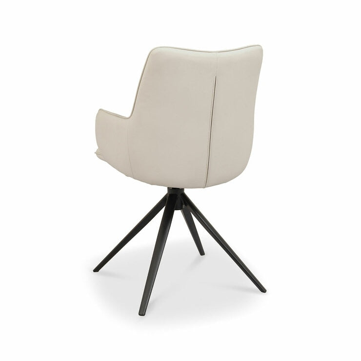 Bentley Designs Rowan beige faux leather dining chair - British product