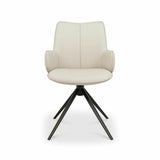 Bentley Designs Rowan beige faux leather dining chair - British product
