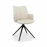 Bentley Designs Rowan beige faux leather dining chair - British product