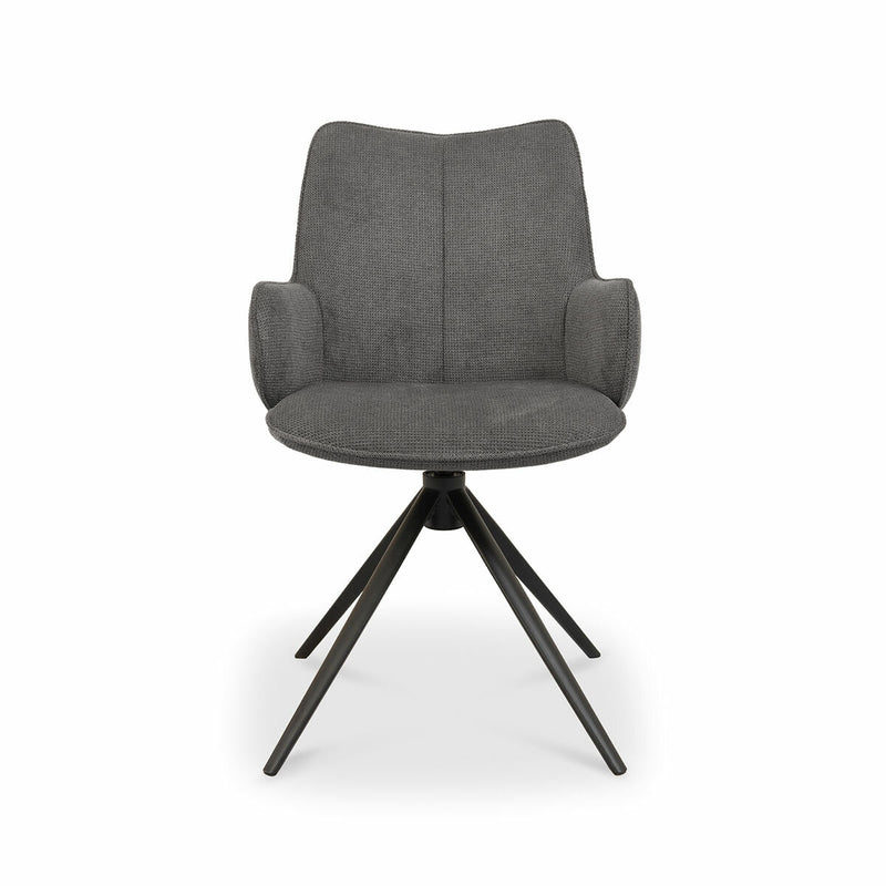 Bentley Designs Rowan Grey fabric dining chair, imported from the UK