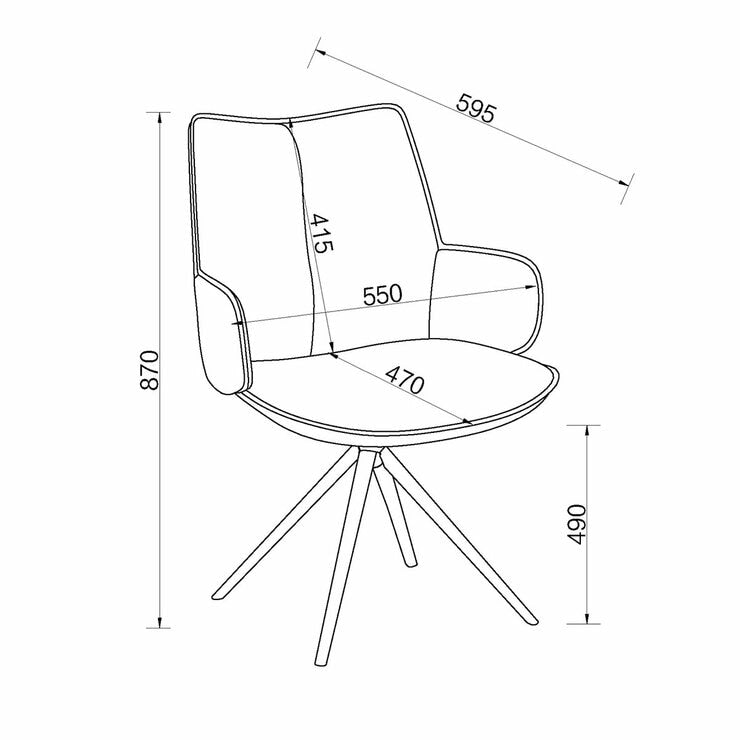 Bentley Designs Rowan Grey fabric dining chair, imported from the UK
