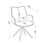 Bentley Designs Rowan Grey fabric dining chair, imported from the UK