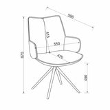Bentley Designs Rowan Grey fabric dining chair, imported from the UK