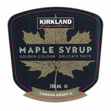 Kirkland Signature Grade A golden maple syrup 740ml, imported from the UK