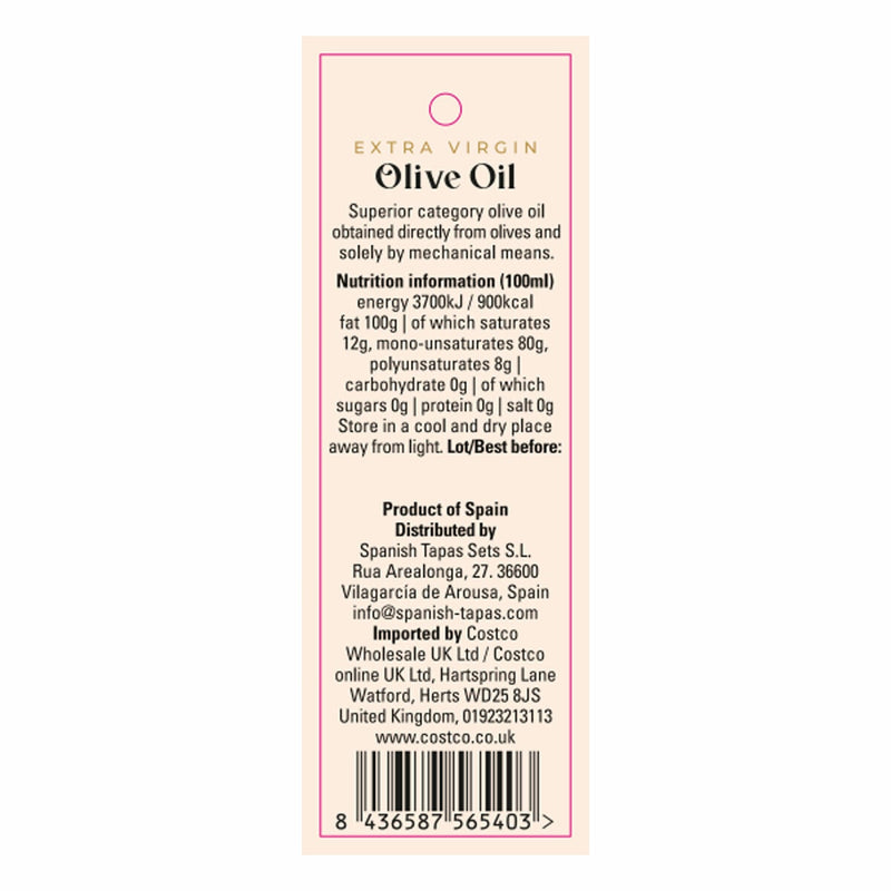 1896 Extra Virgin Olive Oil 1L bottle (British brand)