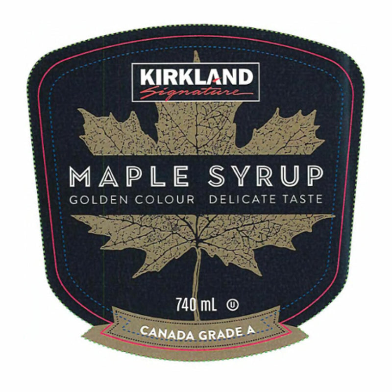 Kirkland Signature Grade A golden maple syrup 740ml, imported from the UK