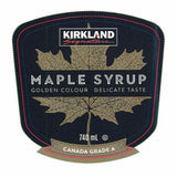Kirkland Signature Grade A golden maple syrup 740ml, imported from the UK