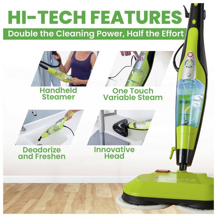 H2O 8-in-1 steam cleaner HD model, imported from the UK