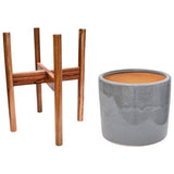 Ivyline Anzio ceramic planter warm grey, UK version
