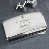 Argos Personalised Message Groomsman Cufflink Box- Buy online at McGrocer