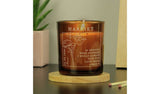 Personalised vanilla June birth flower candle, UK version