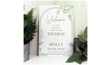 Argos Personalised Message Botanical Wedding Metal Sign - H19.4 x W30.5 x D0.1cm- Buy online at McGrocer