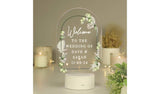 Argos Personalised Message Botanical Wedding LED Light- Buy online at McGrocer