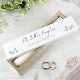 personalised eucalyptus wood certificate holder shabby chic design, UK version